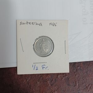 1965 Switzerland 1/2 Franc Coin